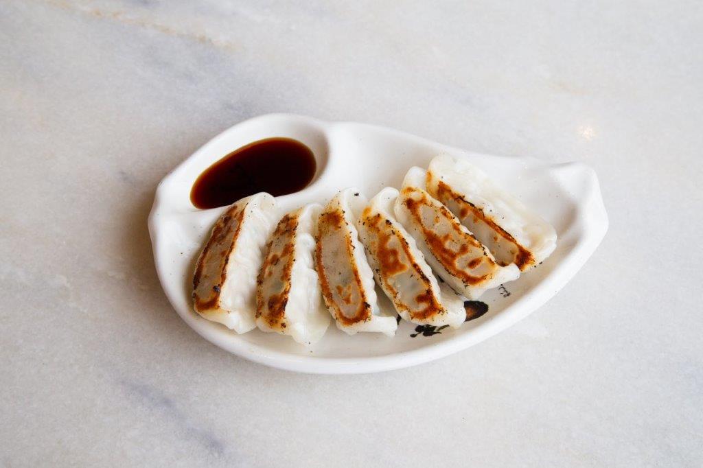 Menu - Appetizers & Sides | Tensuke Ramen | Japan Marketplace: Pork+Chicken or Veggie Gyoza